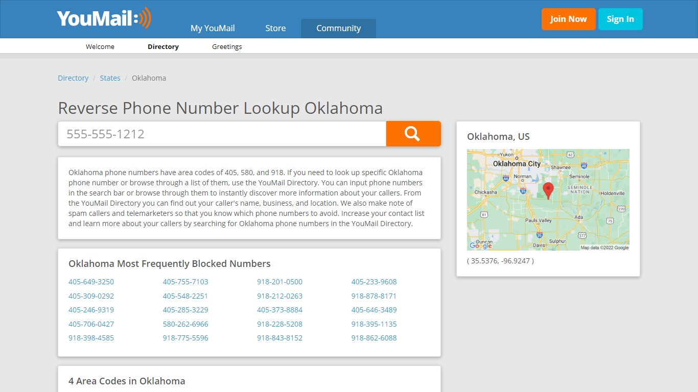 Oklahoma Phone Numbers - Reverse Phone Number Lookup OK | YouMail